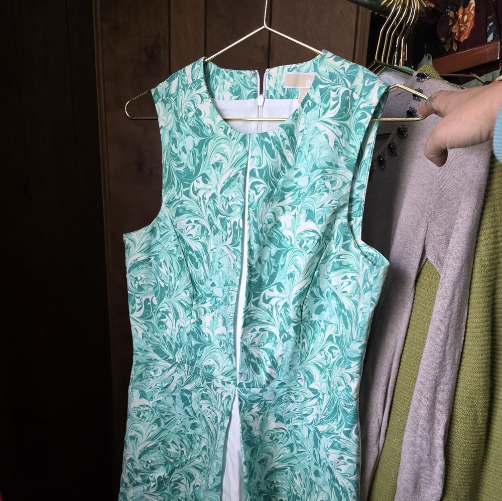 Michael Kors Green and White Dress